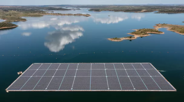 Installazione di fotovoltaico su acqua in Portogallo